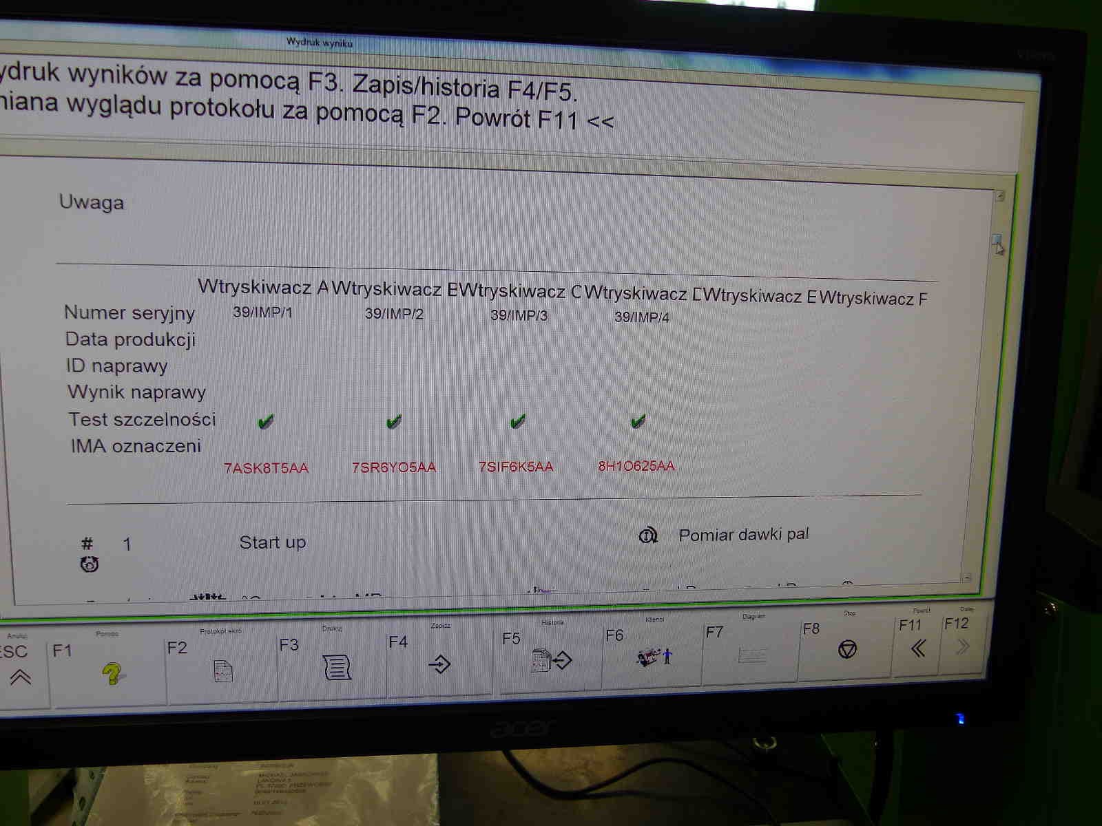 Regeneracja wtryskiwaczy Łańcut