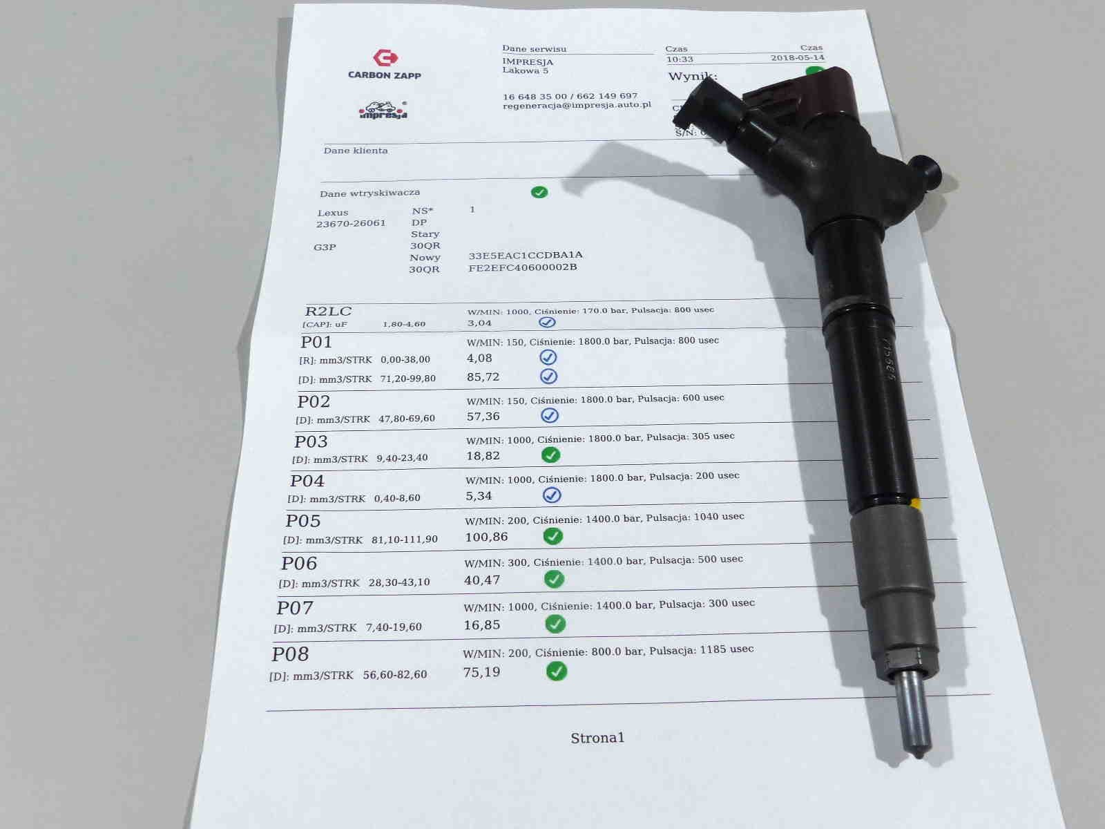 Regeneracja wtryskiwacza DENSO common rail